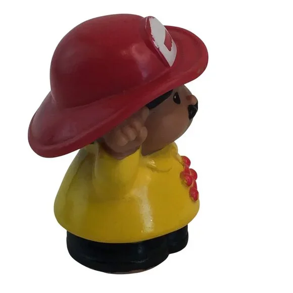 Fisher Price Little People Figures Two Fire Fighters with Kitty Train Conductor - Picture 5 of 13